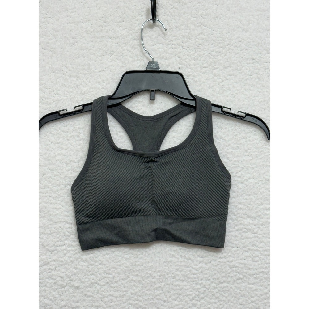 Members Mark 2 Pack Racerback Sports Bras Charcoal Grey Victorian Mauve XL
